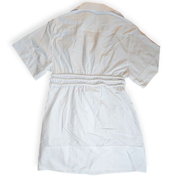 AKNVAS Fiona Rope Belt White Mini Shirtdress - Picture 12 of 13
